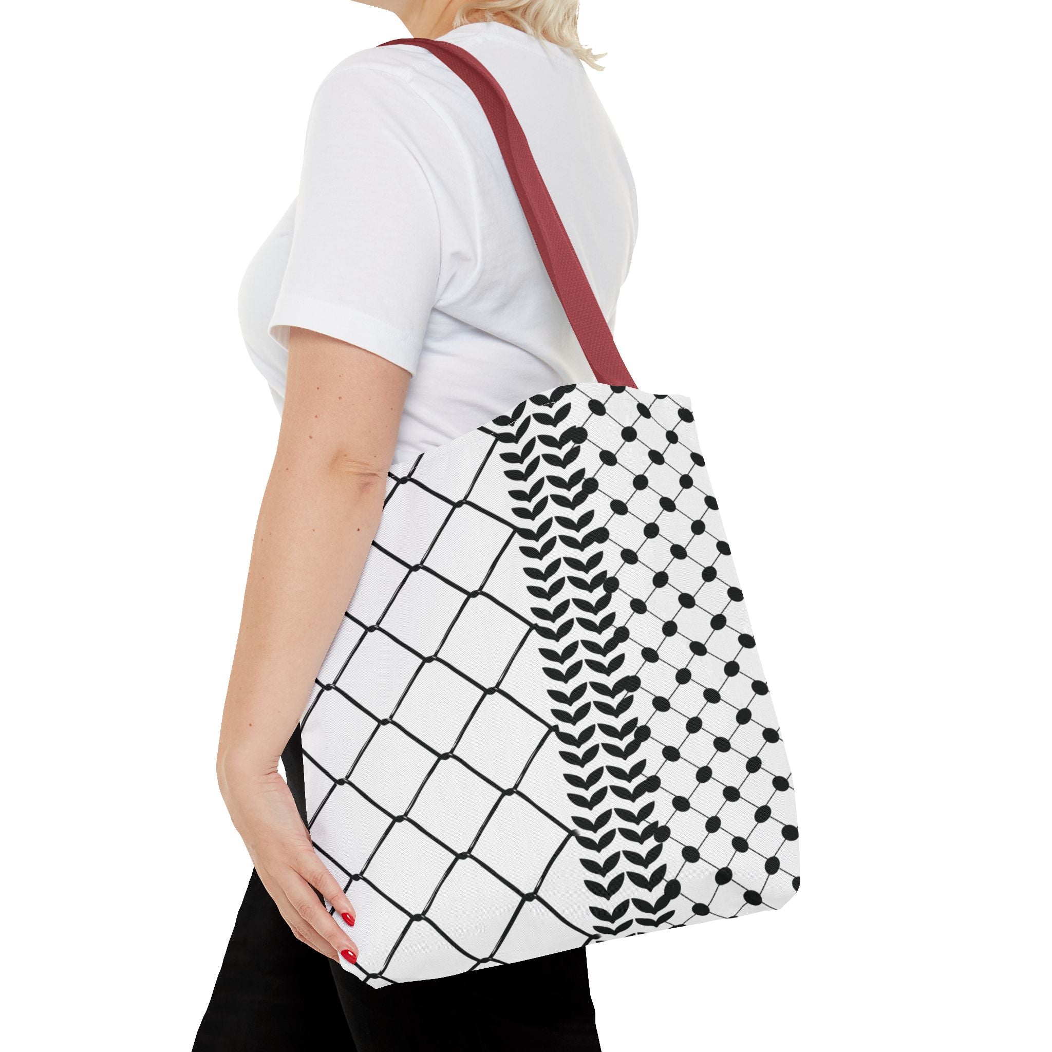 Make a Statement with Our Palestinian Keffiyeh Tote Bag