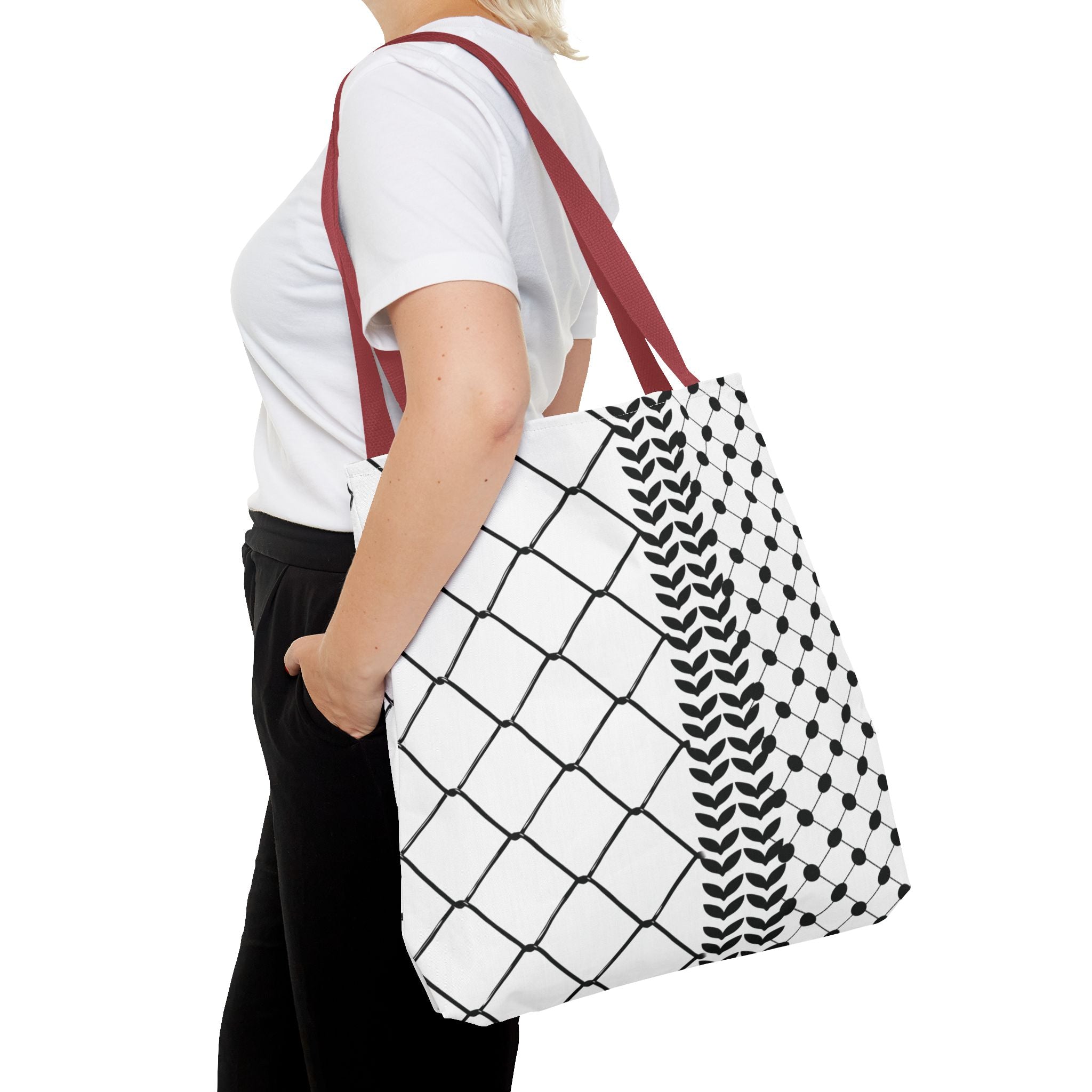 Make a Statement with Our Palestinian Keffiyeh Tote Bag