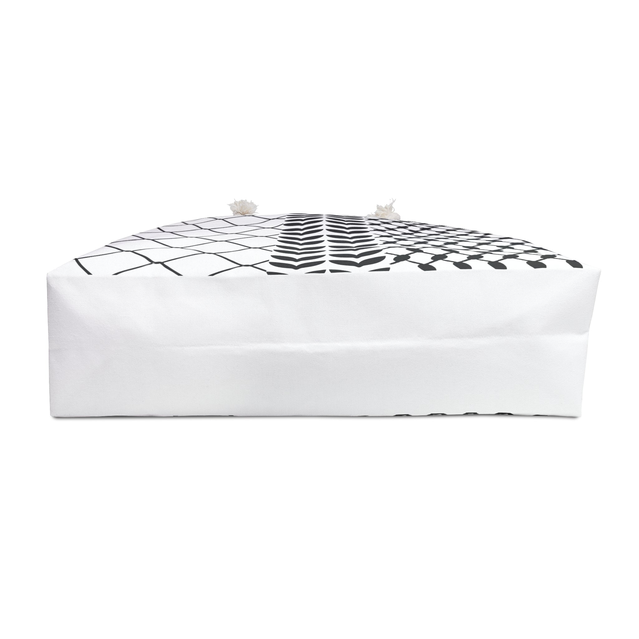 Oversized Weekender Tote with Kufiya Pattern