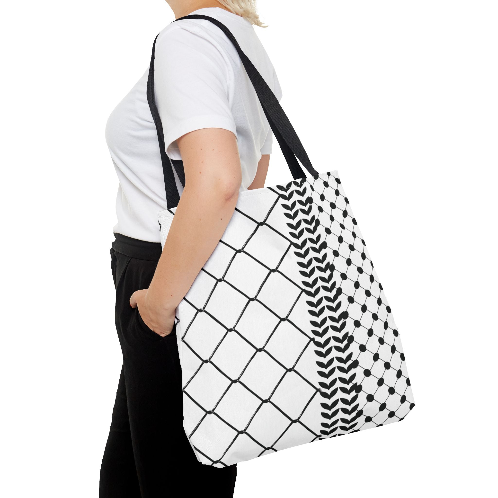 Make a Statement with Our Palestinian Keffiyeh Tote Bag