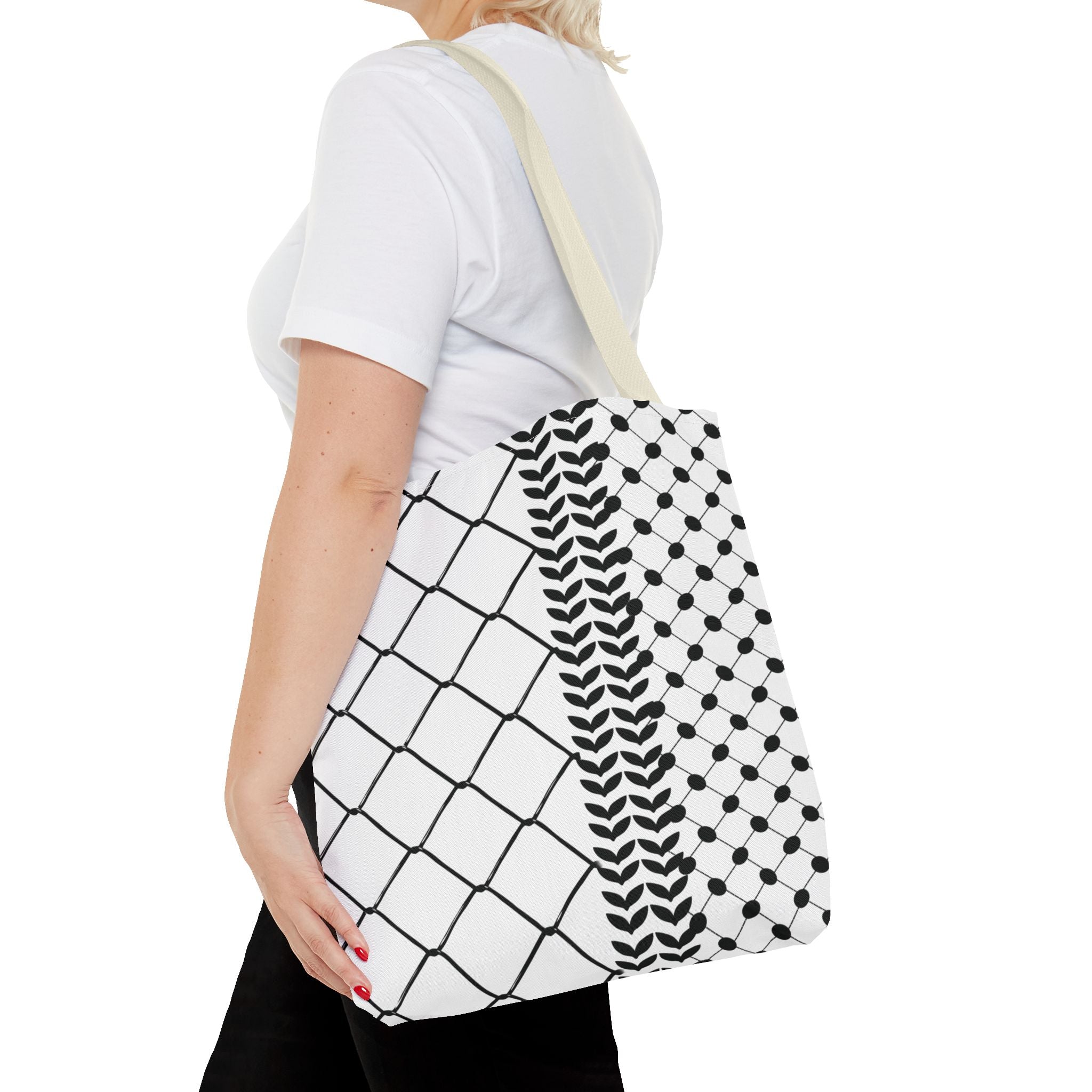 Make a Statement with Our Palestinian Keffiyeh Tote Bag