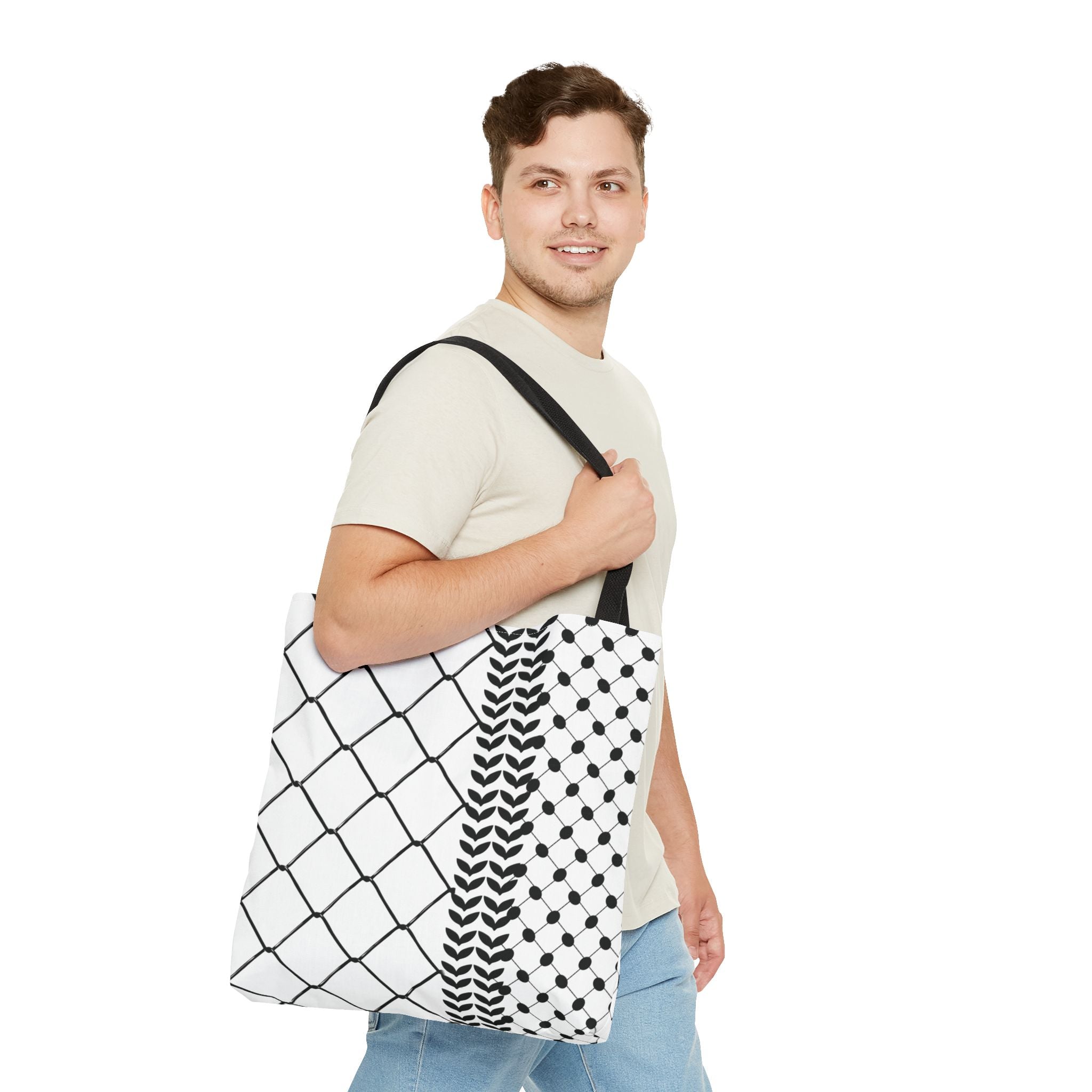 Make a Statement with Our Palestinian Keffiyeh Tote Bag
