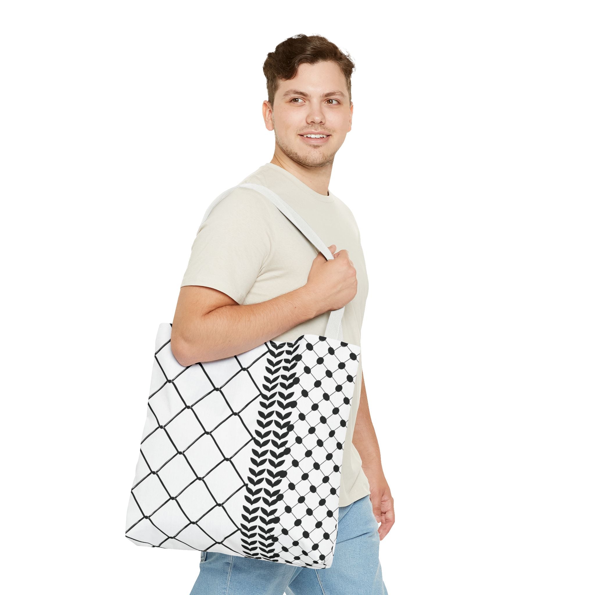 Make a Statement with Our Palestinian Keffiyeh Tote Bag