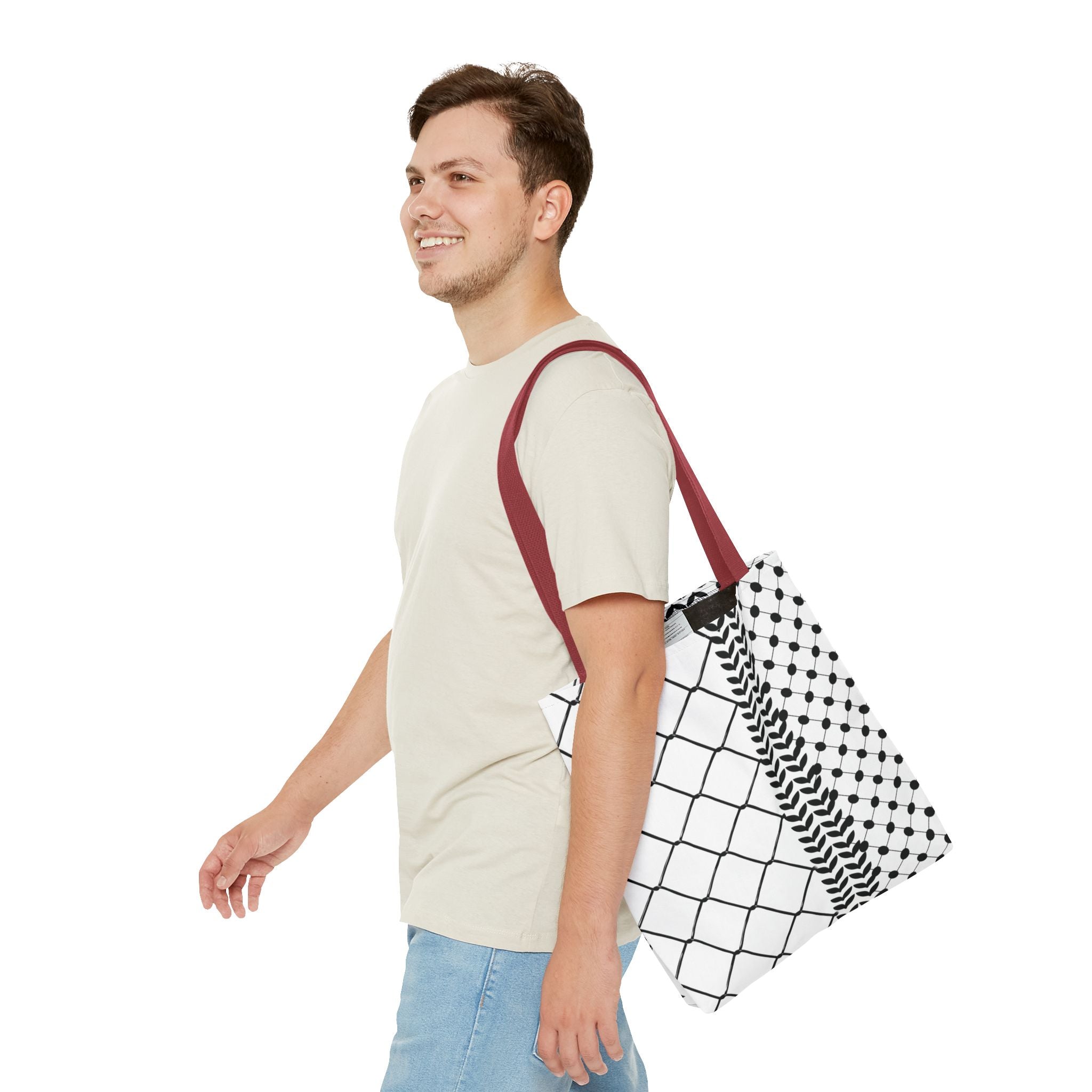 Make a Statement with Our Palestinian Keffiyeh Tote Bag