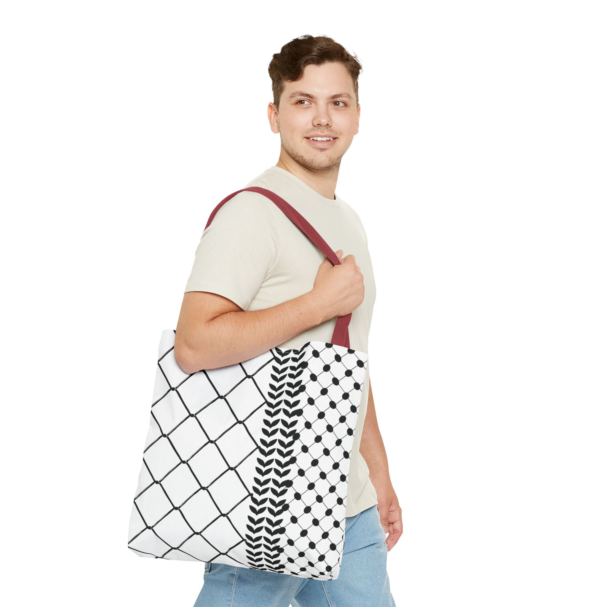 Make a Statement with Our Palestinian Keffiyeh Tote Bag