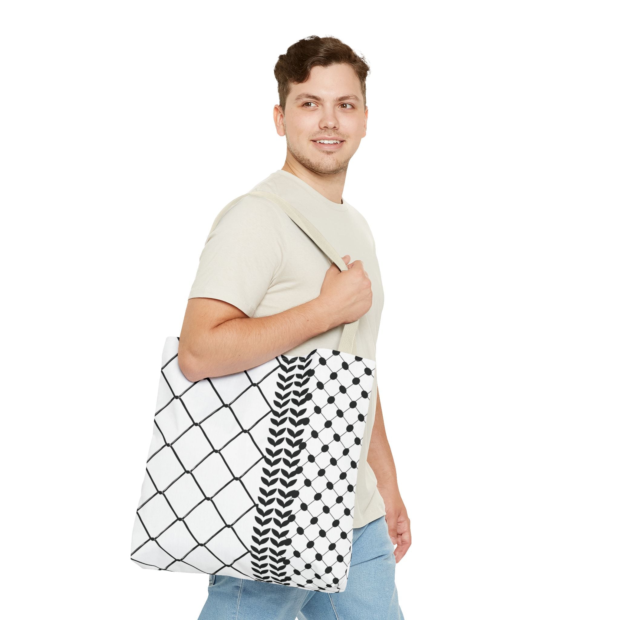 Make a Statement with Our Palestinian Keffiyeh Tote Bag