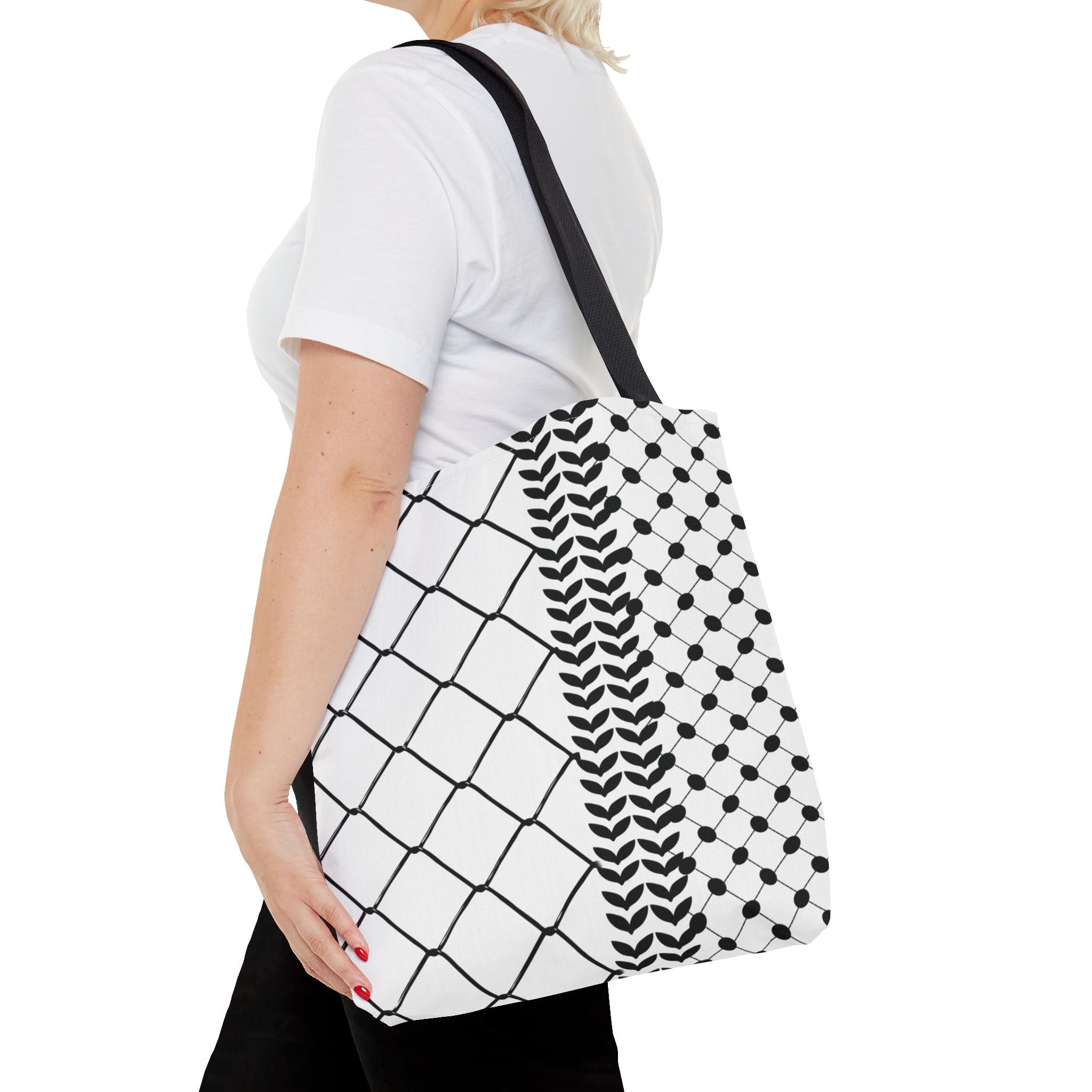 Make a Statement with Our Palestinian Keffiyeh Tote Bag