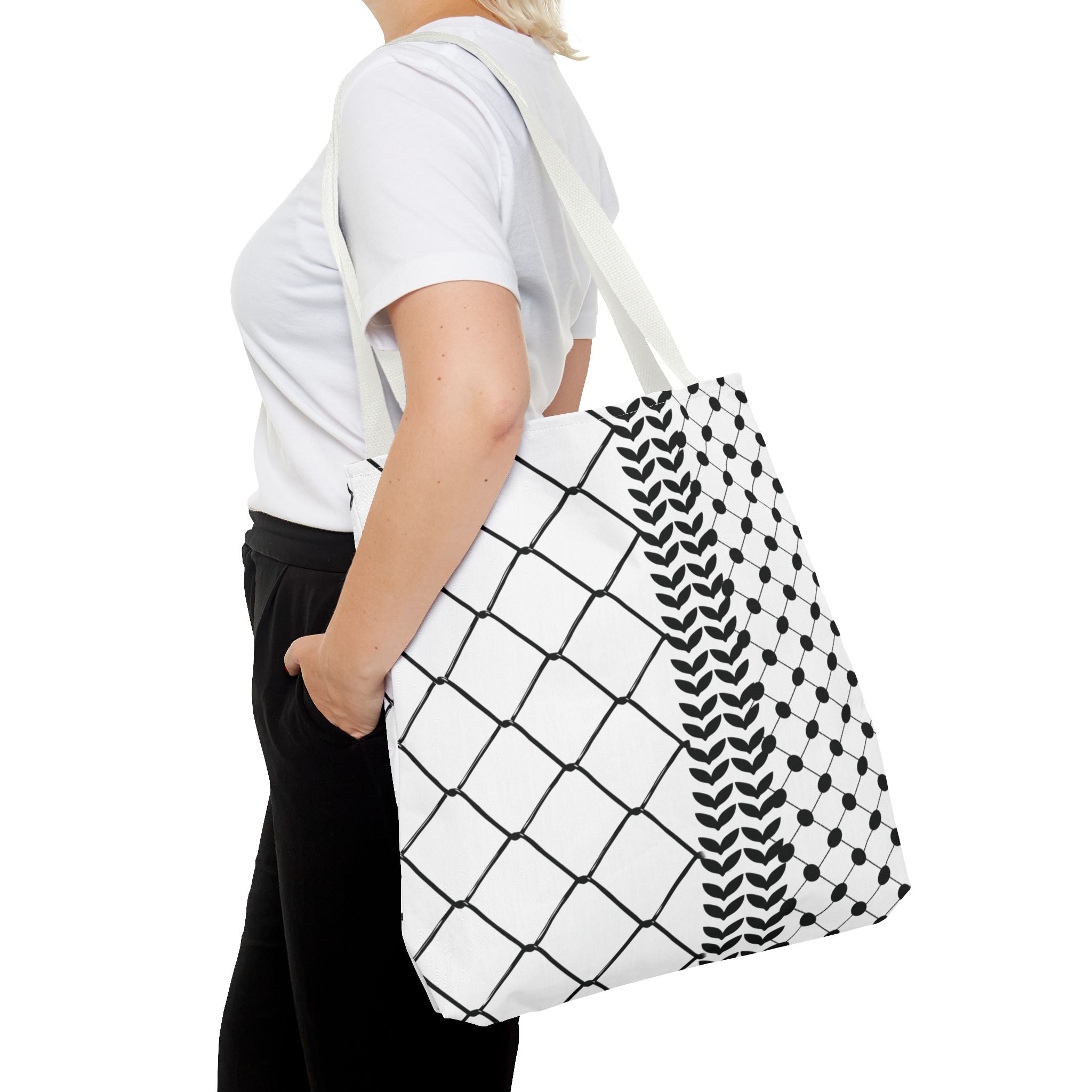 Make a Statement with Our Palestinian Keffiyeh Tote Bag