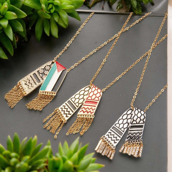 Palestine Kufiya Necklace Show Your Support in Style