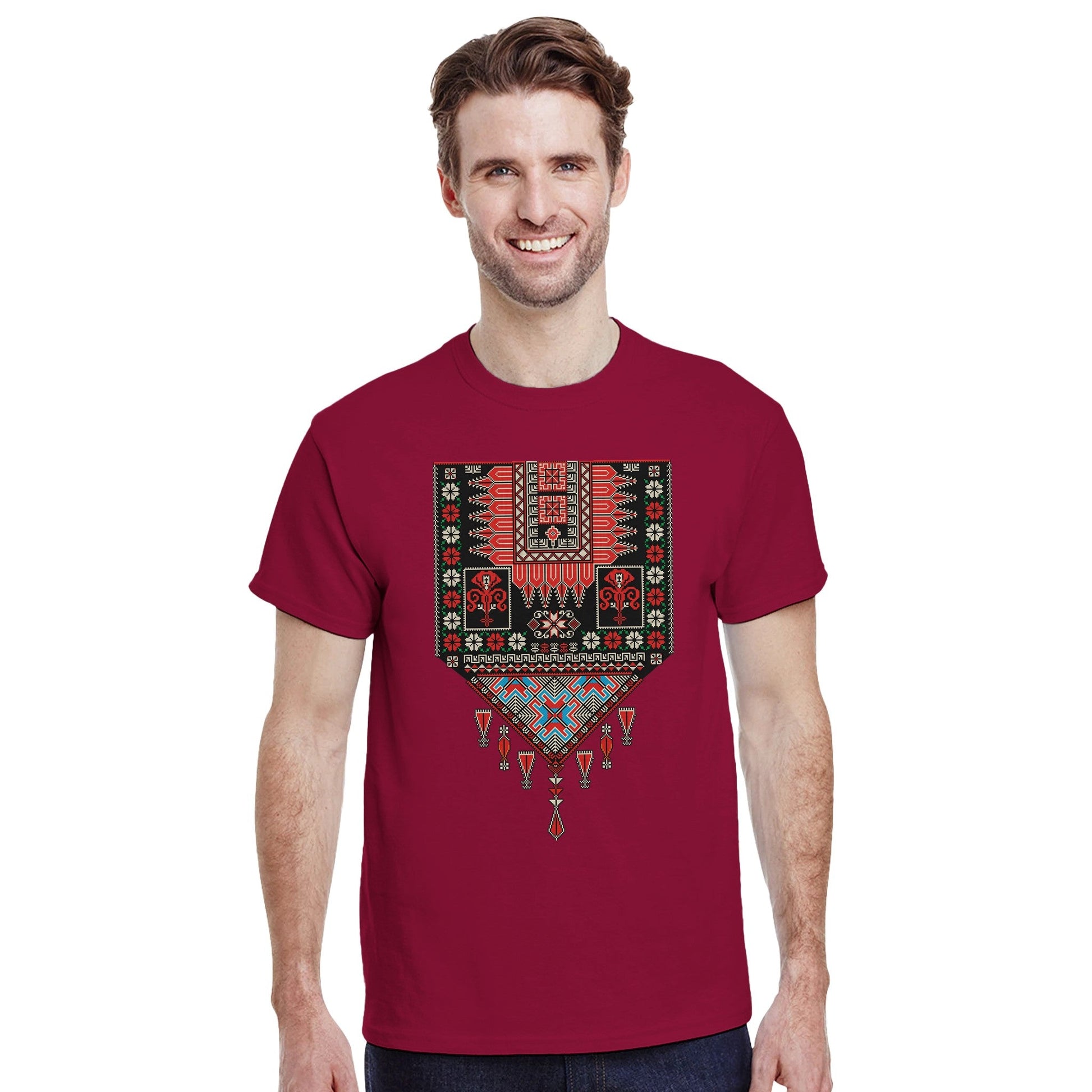 heritage Palestinian Tatreez T-shirt Unisex - The Kufiya Shop heritage Palestinian Tatreez T-shirt UnisexT-ShirtThe Kufiya StoreThe Kufiya Shop 3db01306 - 8786 - 4853 - bfa4 - c0343cd3be3cCardinal RedS258a2b5f - 2919 - 4207 - a3f9 - 106bdf41de23