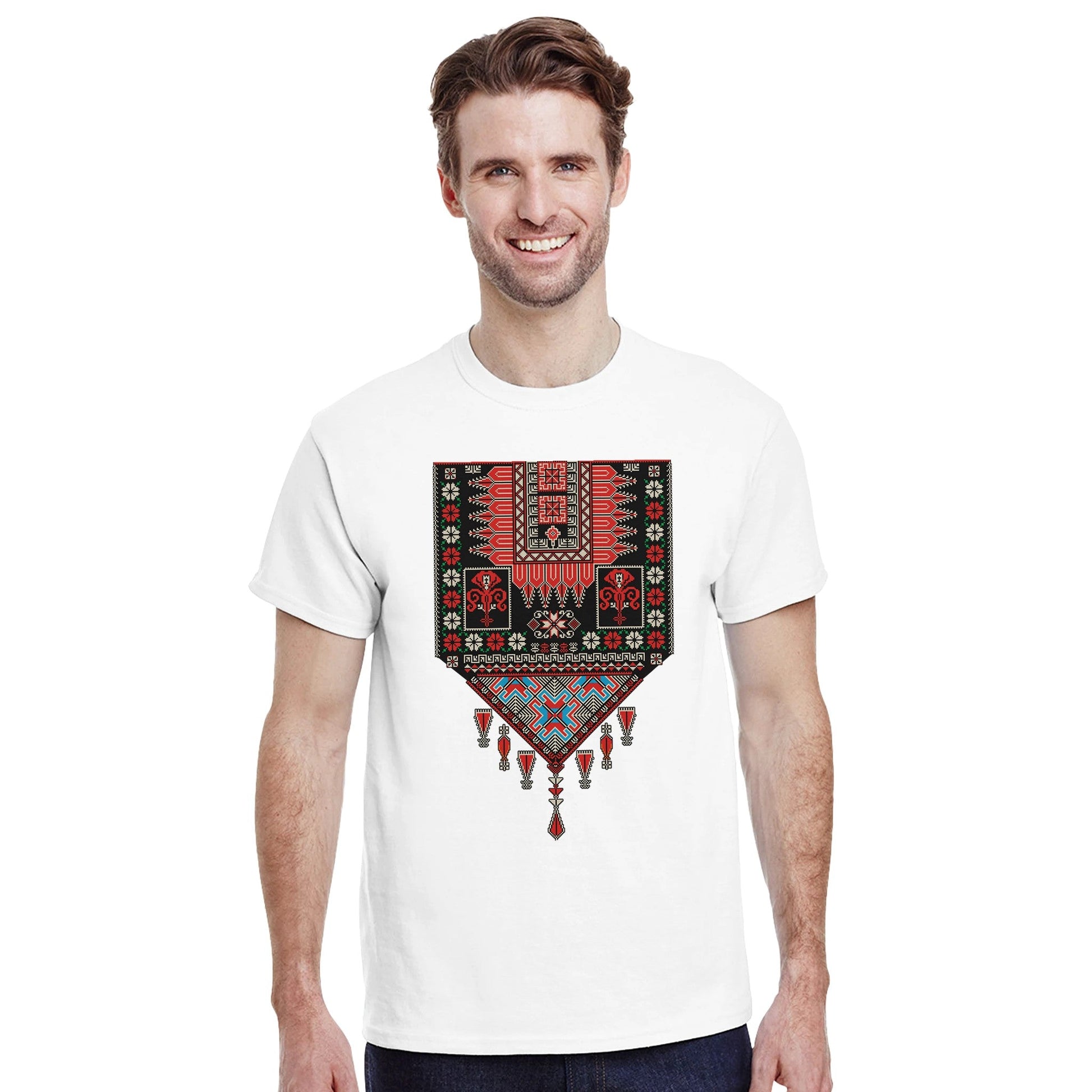 heritage Palestinian Tatreez T-shirt Unisex - The Kufiya Shop heritage Palestinian Tatreez T-shirt UnisexT-ShirtThe Kufiya StoreThe Kufiya Shop 3fd710c9 - 7604 - 4144 - 882e - 271a78d3867bWhiteS0ea79dd8 - dda4 - 43ae - b8f6 - a1a2591d80ef
