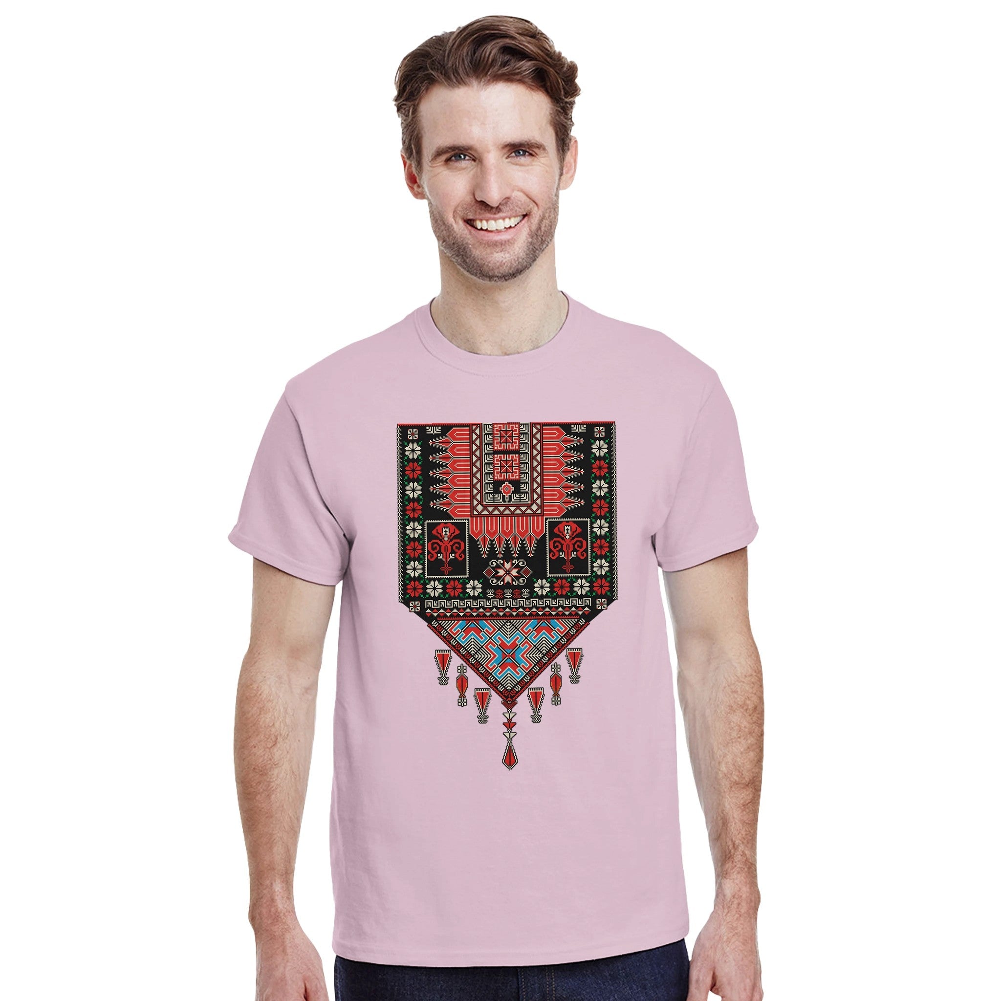 heritage Palestinian Tatreez T-shirt Unisex - The Kufiya Shop heritage Palestinian Tatreez T-shirt UnisexT-ShirtThe Kufiya StoreThe Kufiya Shop c8d2a714 - 7d04 - 4669 - bdf9 - dcc691cfc393Light PinkSeb31341d - c151 - 4928 - ba44 - 4f84c26097ab