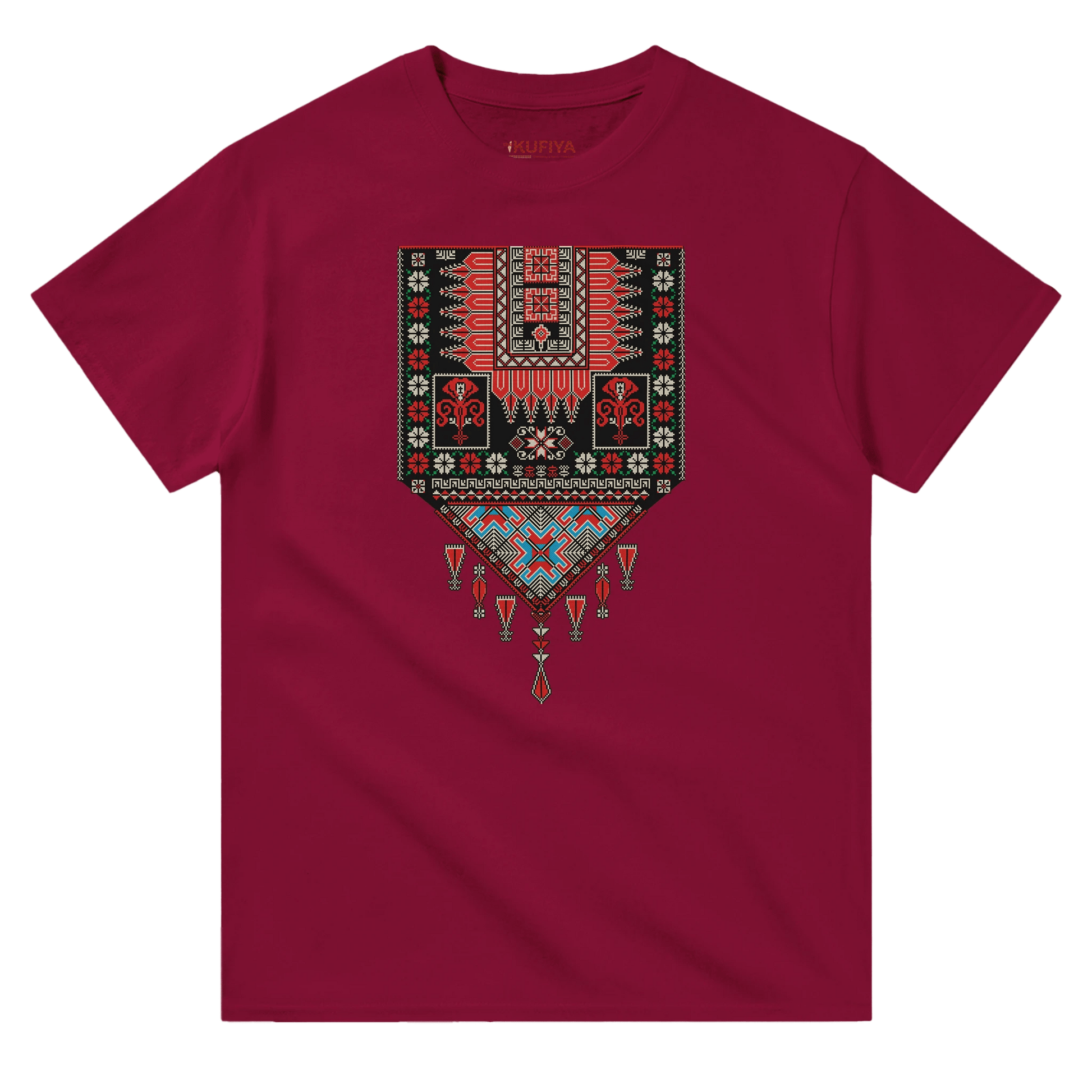 heritage Palestinian Tatreez T-shirt Unisex - The Kufiya Shopheritage Palestinian Tatreez T-shirt UnisexT-ShirtThe Kufiya StoreThe Kufiya Shop3db01306 - 8786 - 4853 - bfa4 - c0343cd3be3cCardinal RedSc8c8d8fb - d25b - 4da8 - ab56 - e6e476f84f10