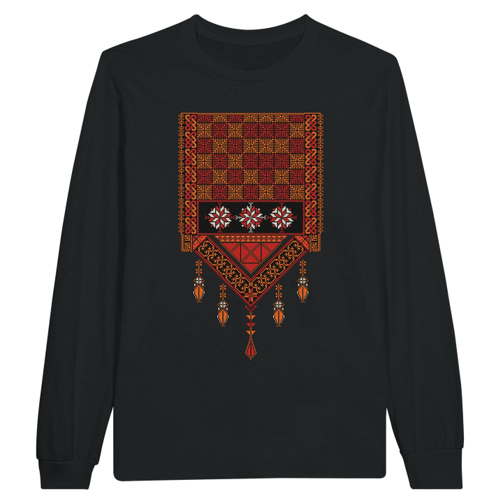 Long - Sleeve T-Shirt with Palestinian Tatreez Design - The Kufiya ShopLong - Sleeve T-Shirt with Palestinian Tatreez DesignT-ShirtThe Kufiya StoreThe Kufiya Shop4d3f81b3 - 1bc8 - 4e84 - 8587 - 29a3bf915ff8BlackSb567253a - 71fe - 49b3 - b702 - 1d8b6bc0fe7e