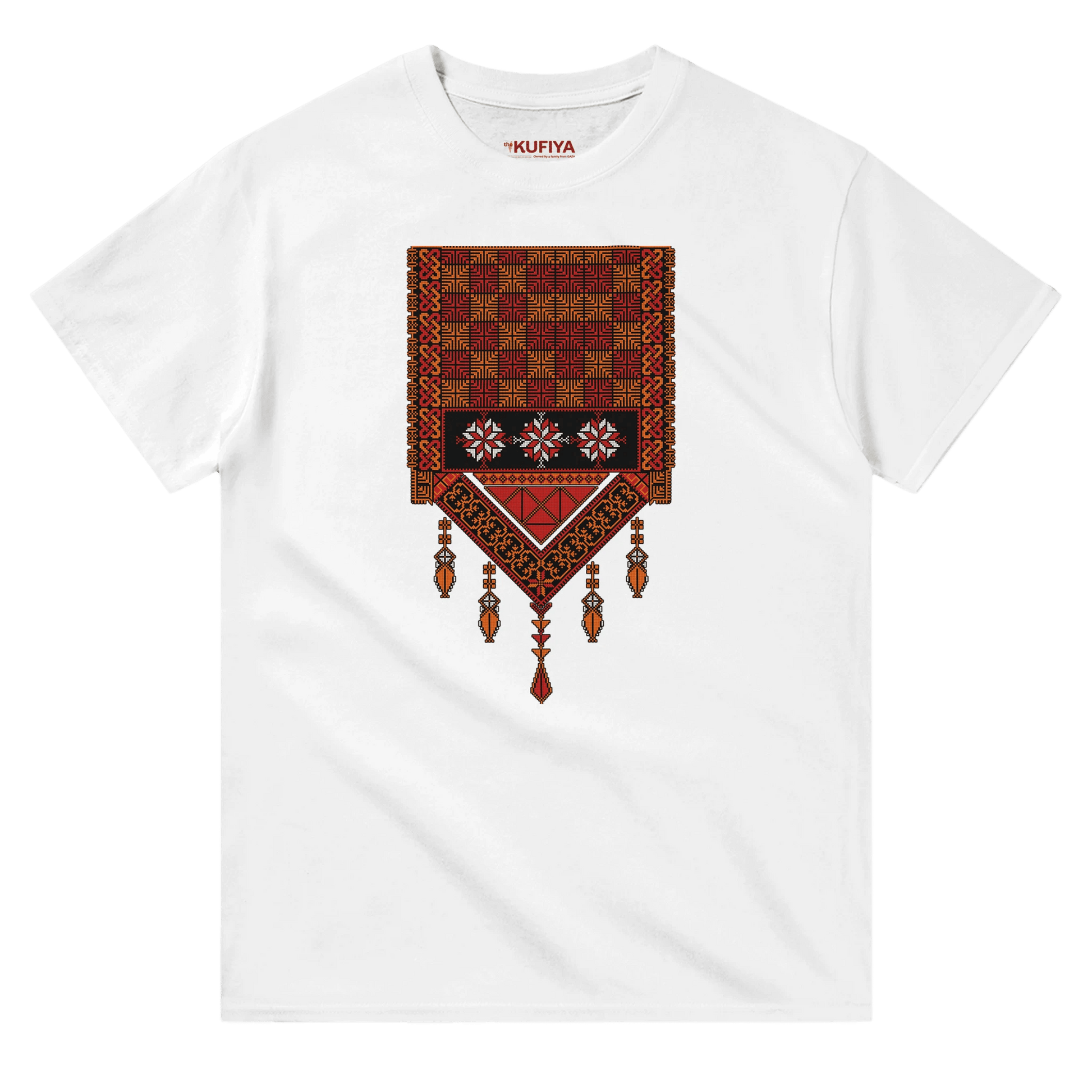 New Palestinian Tatreez T-Shirt Unisex - The Kufiya ShopNew Palestinian Tatreez T-Shirt UnisexPrint MaterialThe Kufiya StoreThe Kufiya Shop7990f9b6 - 8849 - 4608 - a48d - ccc323d91b42WhiteS156620ae - 37ed - 424d - bdfe - 40a46c3897c2