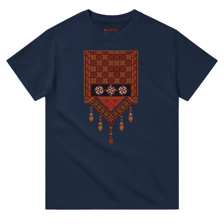 New Palestinian Tatreez T-Shirt Unisex - The Kufiya ShopNew Palestinian Tatreez T-Shirt UnisexPrint MaterialThe Kufiya StoreThe Kufiya Shopf81c89be - 9a6e - 40d1 - 9f9e - 047df895f3b0NavySa3ccfb63 - 3c7d - 4527 - bb18 - b282561c6b0e