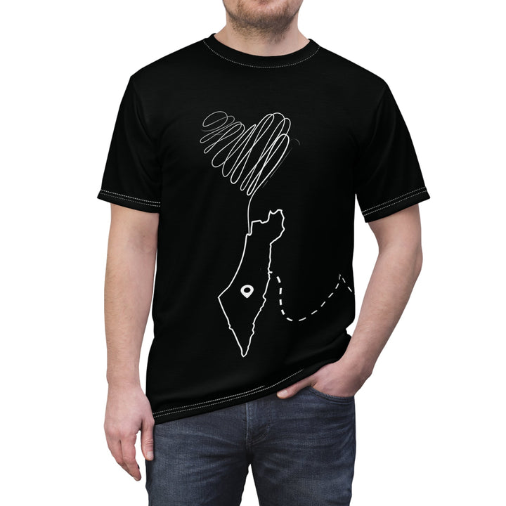 Palestine in the Heart and Mind Unisex t-shirt - The Kufiya Shop Palestine in the Heart and Mind Unisex t-shirtAll Over PrintsPrintifyThe Kufiya Shop 12367109124902303572SPalestine in the Heart and Mind Unisex t-shirt