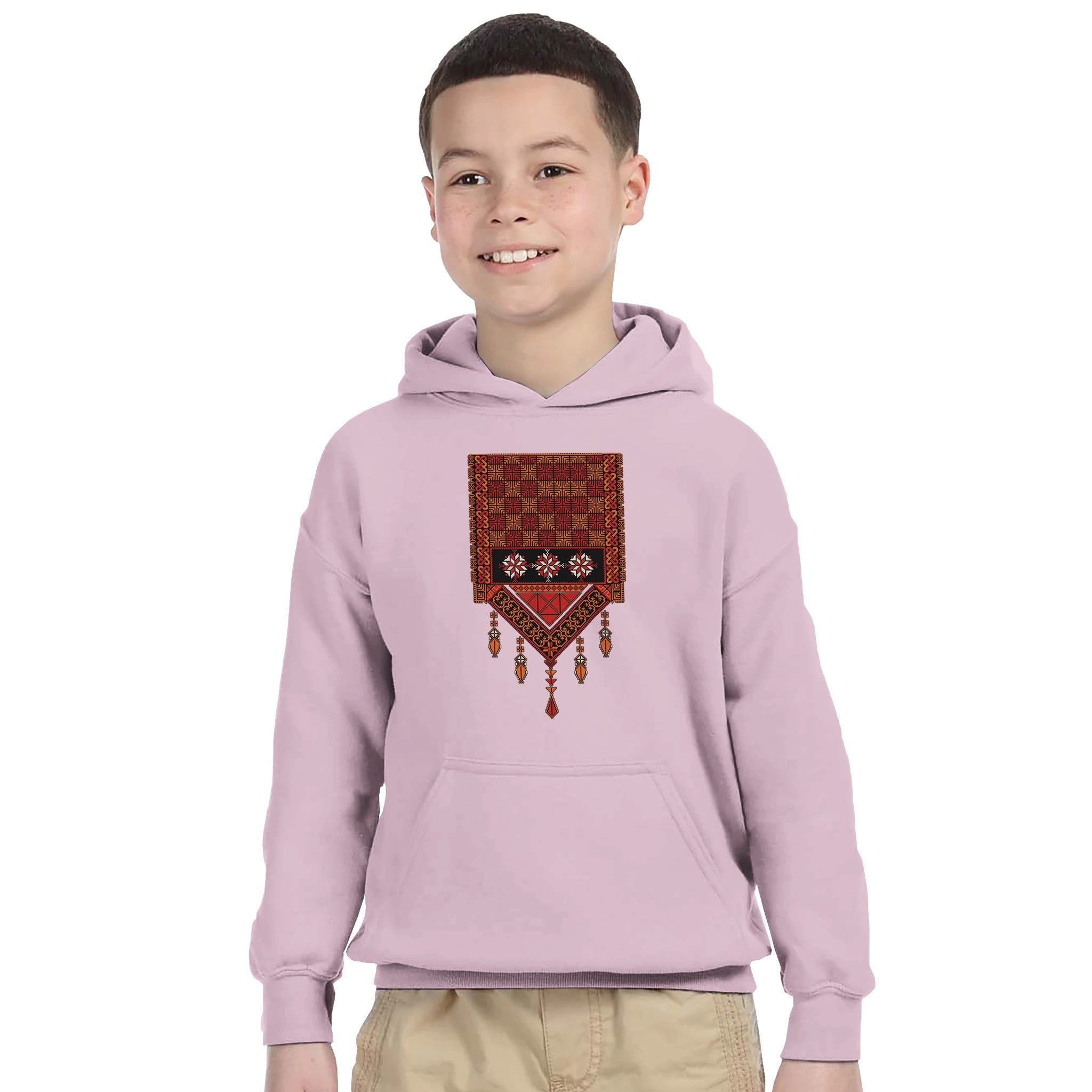 Palestine Tatreez Kids Pullover Hoodie - The Kufiya Shop Palestine Tatreez Kids Pullover HoodiePrint MaterialThe Kufiya StoreThe Kufiya Shop dcb45218 - 4fae - 4860 - 96af - 2d969096ec2bSLight Pinke4141629 - d277 - 42c4 - a9bf - 0f739896a23f
