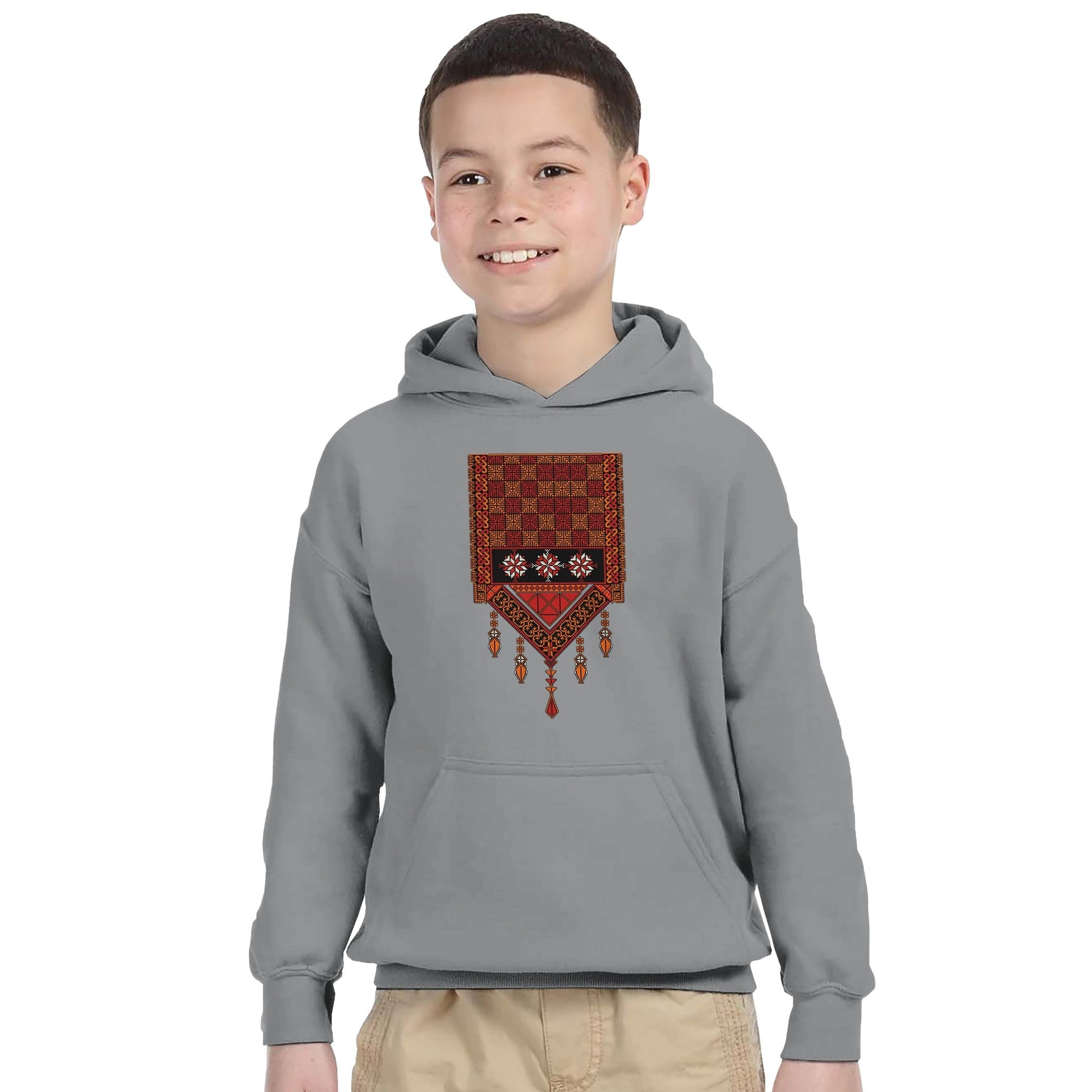Palestine Tatreez Kids Pullover Hoodie - The Kufiya Shop Palestine Tatreez Kids Pullover HoodiePrint MaterialThe Kufiya StoreThe Kufiya Shop f6f9984c - 062c - 41a0 - a292 - 3fe79ed0d6c7XSSport Greye0da3b2f - e359 - 4e0c - a35a - d4fbe71d54e7