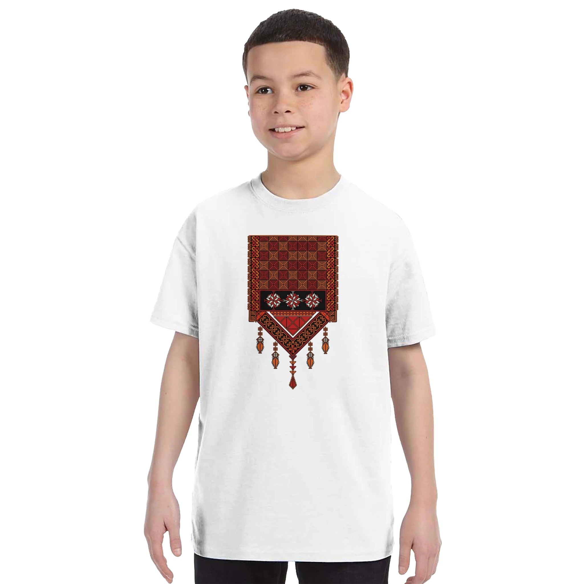 Support Palestinian Heritage with Our Kids Tatreez Crewneck T-shirt - The Kufiya ShopSupport Palestinian Heritage with Our Kids Tatreez Crewneck T-shirtPrint MaterialThe Kufiya StoreThe Kufiya Shopc5defc36 - 11f9 - 4f96 - a740 - a0893b1acc73MWhite5dae2df5 - 65d5 - 4e58 - 9600 - 3e7c3b760cf4
