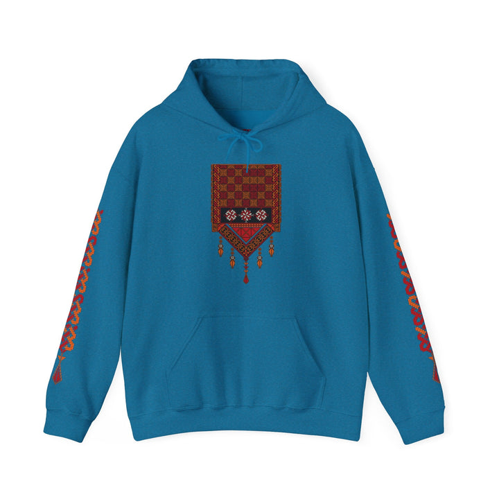 Unisex New Palestinian Tatreez Hoodie - The Kufiya ShopUnisex New Palestinian Tatreez HoodieHoodiePrintifyThe Kufiya Shop14118427734202561347Antique SapphireSUnisex New Palestinian Tatreez Hoodie