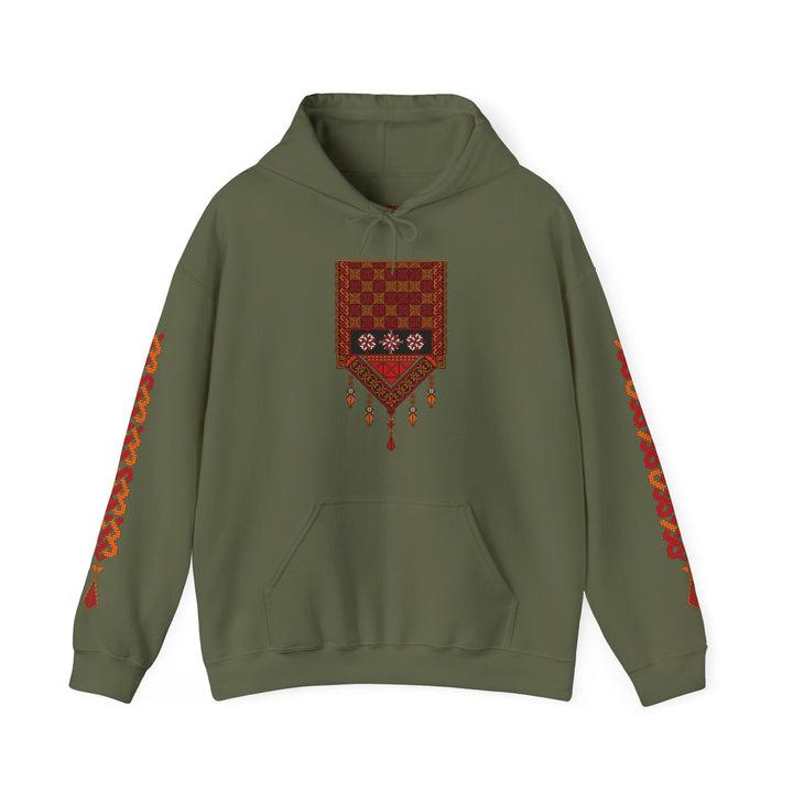 Unisex New Palestinian Tatreez Hoodie - The Kufiya ShopUnisex New Palestinian Tatreez HoodieHoodiePrintifyThe Kufiya Shop27872639765930332771Military GreenSUnisex New Palestinian Tatreez Hoodie