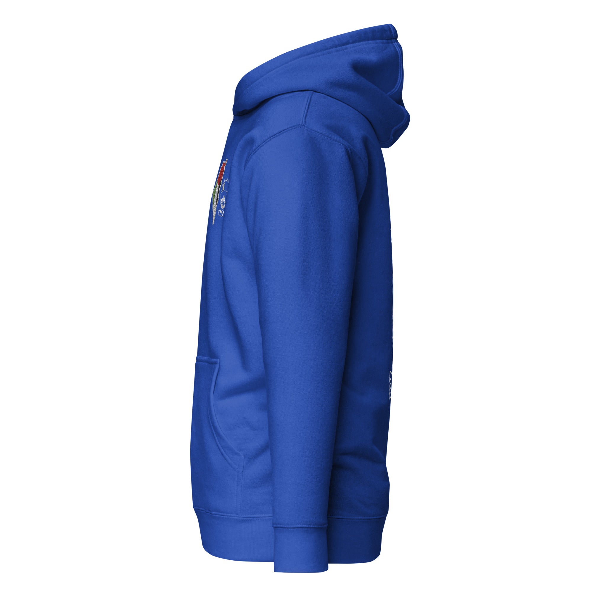 Unisex Palestine Map & Handala Embroidered Hoodie – Soft, Stylish & Iconic