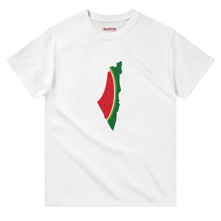 Unisex The Palestine Map & Watermelon T-shirt - The Kufiya ShopUnisex The Palestine Map & Watermelon T-shirtT-ShirtThe Kufiya StoreThe Kufiya Shop1983d02c - e957 - 41d3 - 926b - 9307b0228fc1SWhite817e2251 - 2adc - 4f21 - 8a25 - 39c1e34119c7